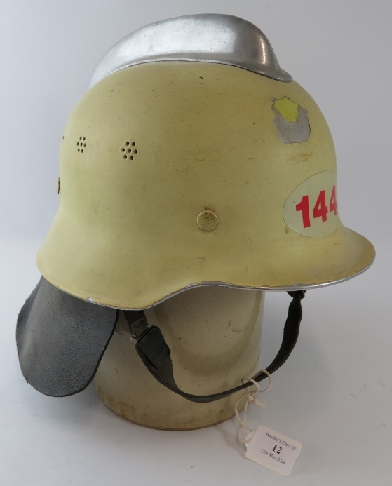 A 1980s West German Berlin (144) Fire Service helmet