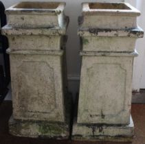 Pair of ornamental garden chimney pots