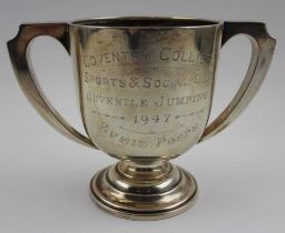 Mappin and Webb, a silver two handled trophy cup, engraved "Coventry Colliery Sports and Social Club