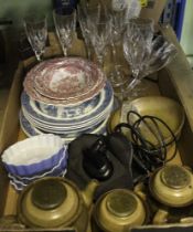 Domestic items to include Denby, Crown Ducal and a Garmin SatNav