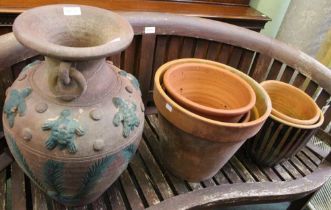 Selection of garden pots and planters