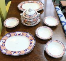 A Stone China Victorian Booths selection of Dinner service items