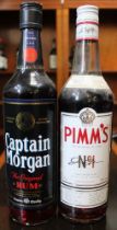 Captain Morgan Original Rum, 70cl, 1 bottle Pimms No.1, 70cl, 1 bottle