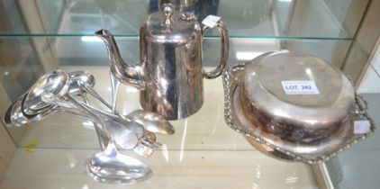 A quantity of silver plated wares