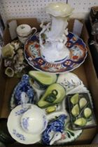 An Imari charger and quantity of assorted ceramics