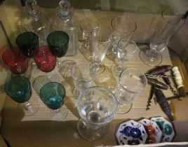 A good and varied selection of Antique drinking glasses