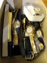 A collection of various wristwatches, including ladies & gents