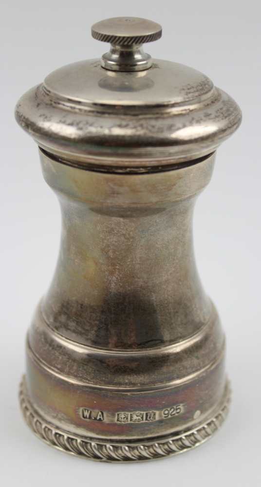 William Adams Limited, a silver pepper grinder, Birmingham 1969, gross weight 207g