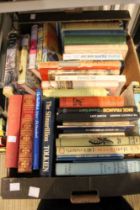 A box of books to include vintage children's titles etc