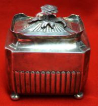 Victorian silver tea caddy