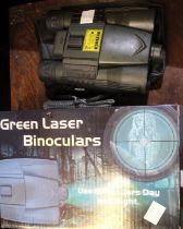 Green Laser night vision binoculars with case and original box