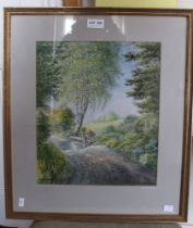 A twentieth century watercolour entitled 'England, my England, Herefordshire' by Joseph Puddey