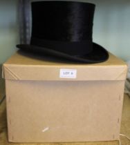 A boxed ladies Walmar fur hut with a gentleman's top hat