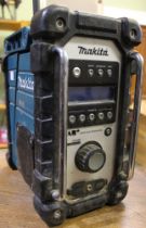 A Makita heavy duty workman's radio