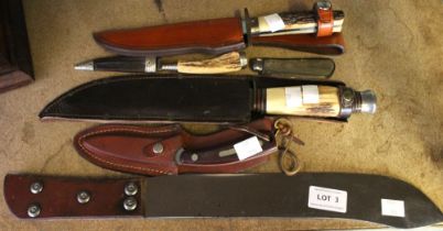 Six hunting and pocket knives various