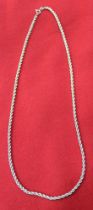 A 9ct gold rope twist neck chain 6g