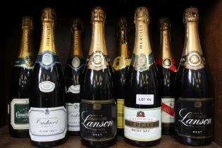 Eight bottles of Champagne, Lanson / Mumm / Canard Duchene etc.