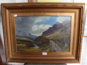 An original late Victorian oil on canvass, entitled 'Cromliechs', in the pass Llanberis North Wales