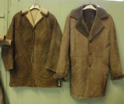 Two gentleman's vintage sheepskin jackets