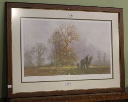 David Shephard - Print "Captain and Sergeant" The First Furrows of Autumn pencil signed