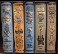 FOLIO SOCIETY Charles Darwin Mayhew Russell 5 volumes in slipcases