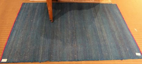 A modern blue floor covering