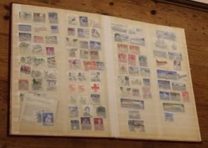 Stockbook, clean condition approx 630 different Swedish stamps, all periods good catalogue value