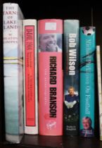 A small selection of books including Bob Wilson, Michael Parkinson, Richard Branson all signed