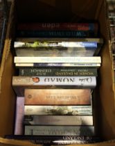 A box of mixed books on various subjects history etc