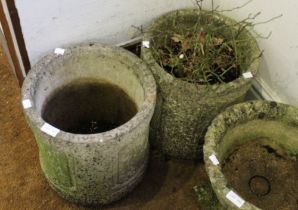 A pair of cast garden tubs
