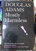 Douglas Adams "Mostly Harmless" autographed first edition book, 1992, with dust wrapper