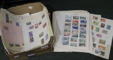 Large number of album pages with many hundreds of stamps