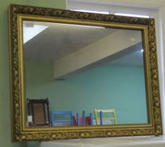 A gilt framed wall mirror, plate size; 60cm x 44cm, with frame; 71cm x 55cm