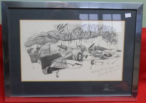 John Thirsk, a signed, framed limited edition aircraft print, Battle of Britain Museum, No 284/1000,