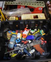 A box of assorted children's toys