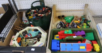 A box of assorted children's toys