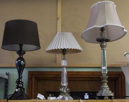Three various table lamps including a Maison example