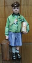 Royal Doulton, "The Boy Evacuee" ceramic figurine, HN 3202, modelled by Adrian Hughes, limited editi