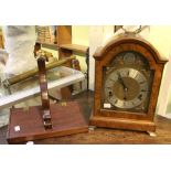 An Elliott Georgian design walnut cased bracket clock, having an 8-day lever, Westminster / Whitting