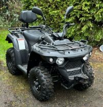 A Quadzilla QZ150 black quad bike, electric ignition, tow & grab bars, road registered, log book & i