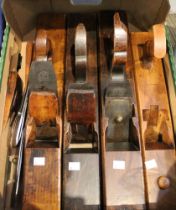 Four large Victorian wooden box planes