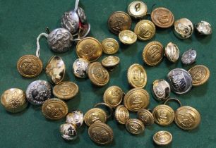 A bag of assorted military coat buttons