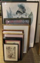 A selection of framed prints to include Russell Flint (11)