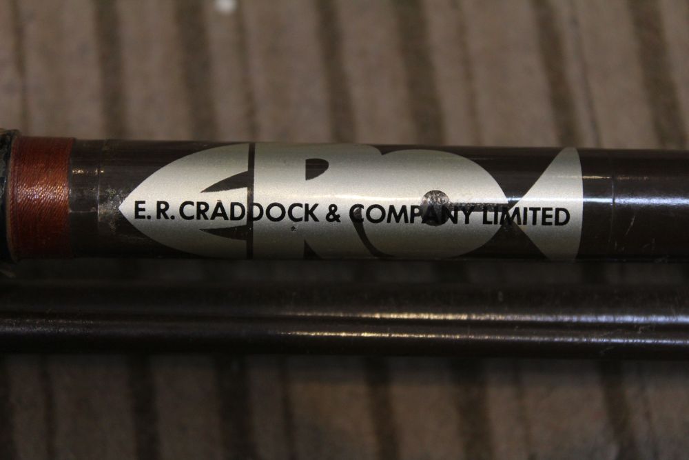 A vintage 3-piece fibreglass float rod with decal for ER Craddock and Co - Image 2 of 2