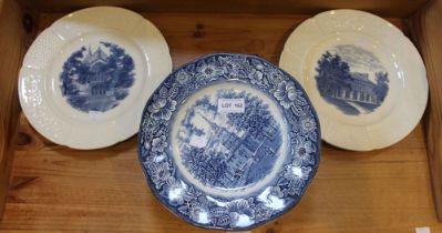 Liberty Blue, Independence Hall Staffordshire 12 dinner plates plus two Wedgwood Wellesley