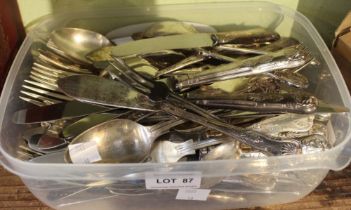 A collection of Kings pattern silver plated cutlery