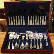 A canteen of Viners plated Kings Pattern cutlery
