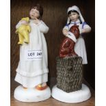 Royal Doulton "Childhood Days" "It wont Hurt" HN 2963 and "And so to Bed" HN 2966