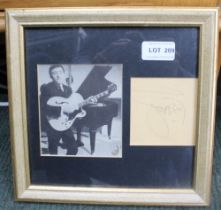 Framed picture and autograph of Gerry Marsdon, genuine, just signed Gerry of Gerry and the Pacemaker