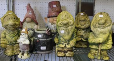 A collection of garden gnomes